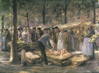 Varkensmarkt in Haarlem door Max Liebermann